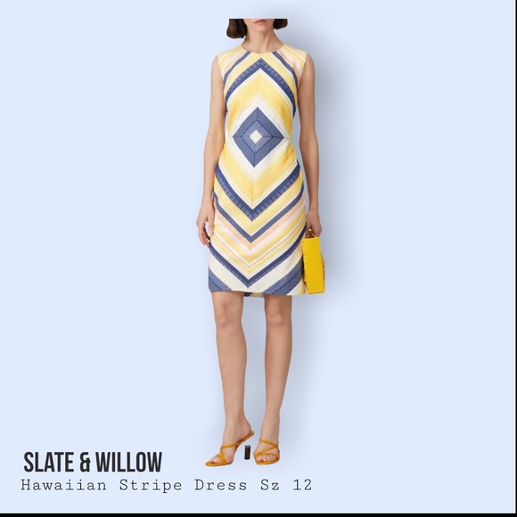 Slate & Willow Dresses & Skirts - Slate & Willow (12) Hawaiian Stripe Sheath Dress